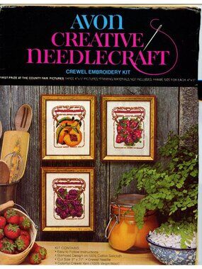 Avon Creative Needlecraft First Prize At The County Fair Crewel Embroidery Kit